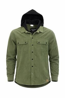 Little Bipsy Adult Corduroy Hooded Shacket Women’s M Forest Green NWT
